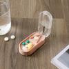 Plastic Pill Cutter And Divider Box With Cover For Home And Travel Use