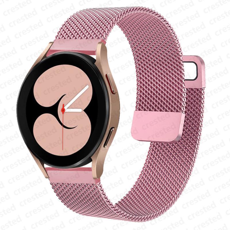 Совместим с Samsung Universal Watch45 & Huawei Watch3: Миланский браслет из нержавеющей стали, двухсекционный, 20/22 мм