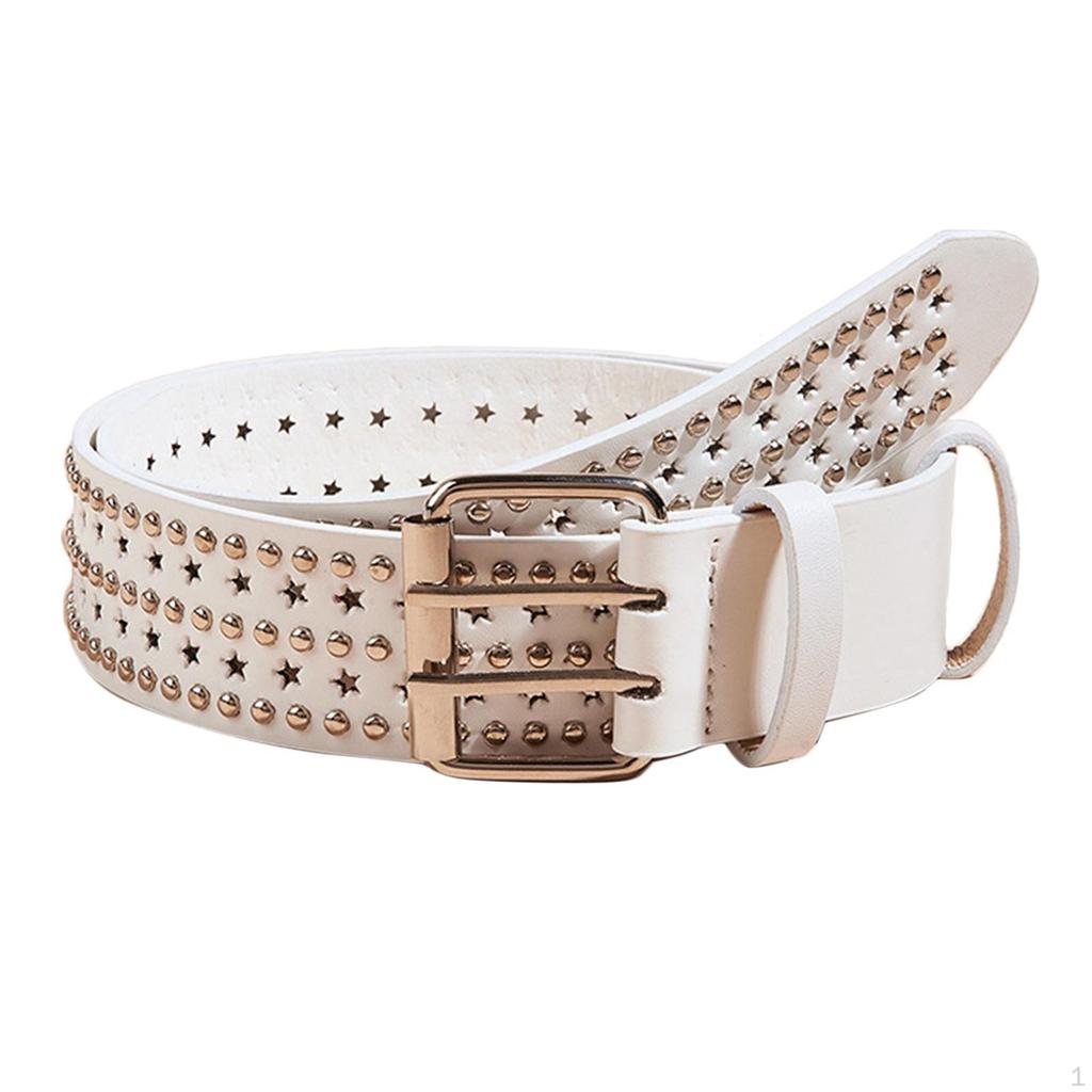 Модный мужской ремень с заклепками, джинсы в стиле панк, декоративные комбинезоны, брюки, крутой унисекс для мальчиков и девочек