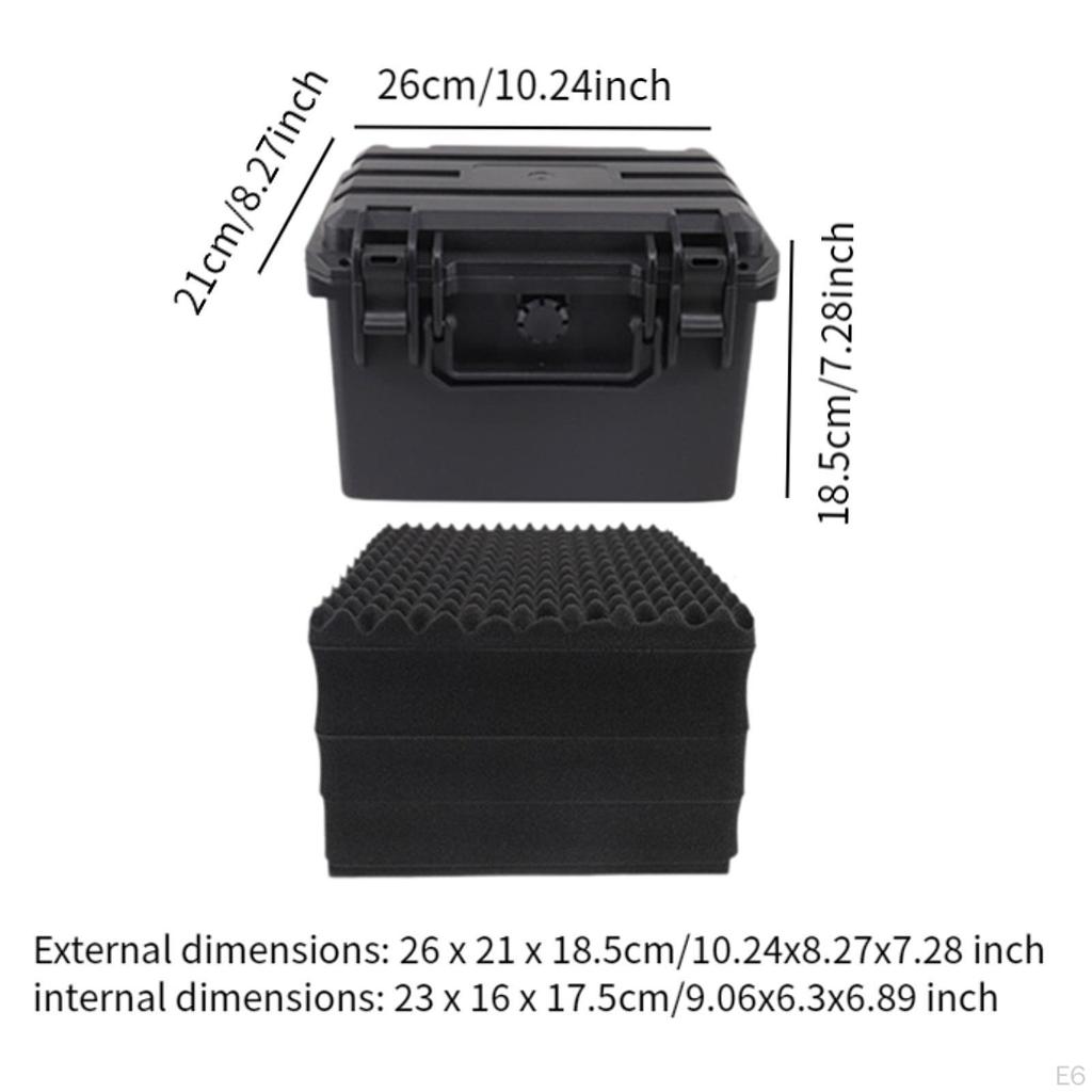 Hard Case Tool Box with Pre Cut Foam for Cameras And Outing Gear