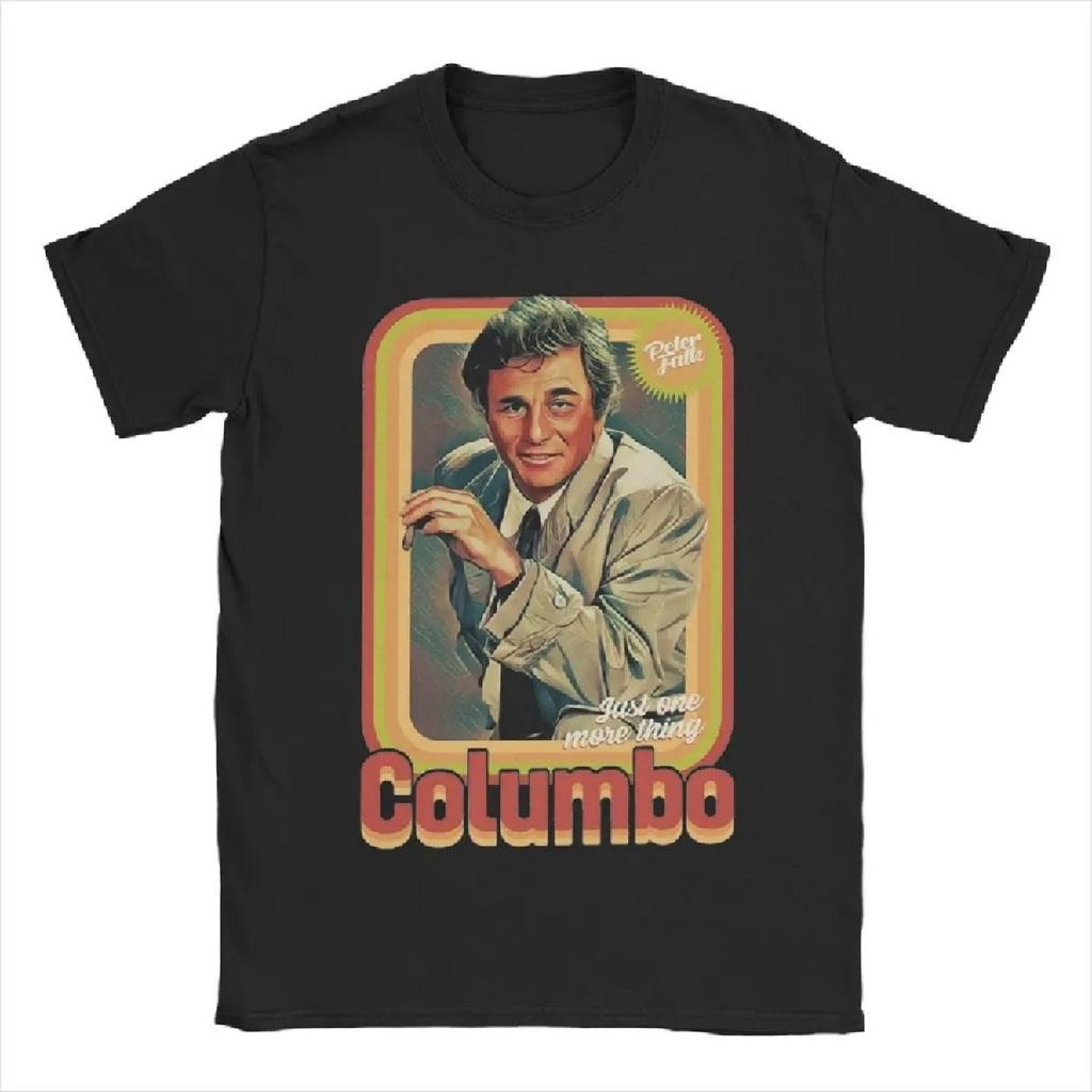 Мужская футболка Columbo TV Shows, футболка с новинкой, футболка с коротким рукавом и круглым вырезом, из чистого хлопка, больших размеров