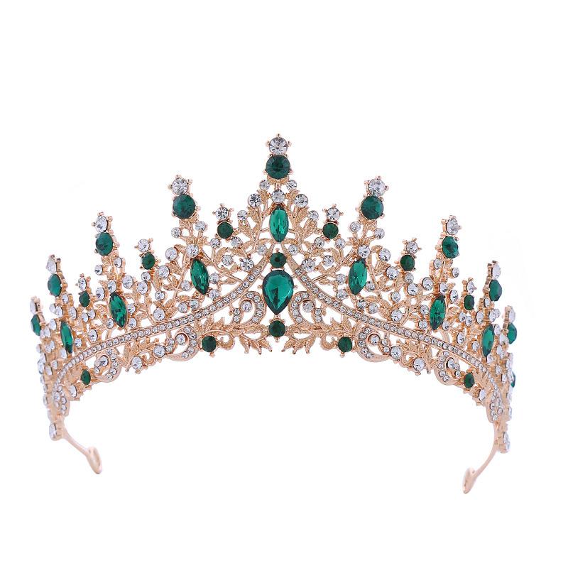 Свадебный головной убор с короной, аксессуары для волос из сплава, повязка на голову ручной работы со стразами, корона на день рождения, вечерние свадебные аксессуары