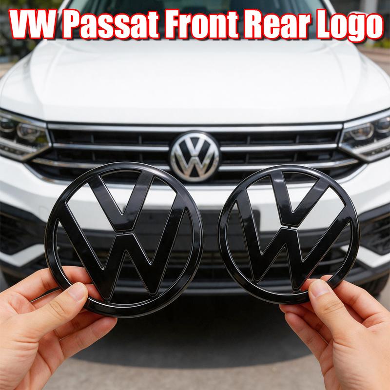 2pcs ABS Car Front Grill Emblem Rear Trunk Badge Logo for Volkswagen VW Passat 2019-2024 Scirocco Premium Pro Plus Extra Quality