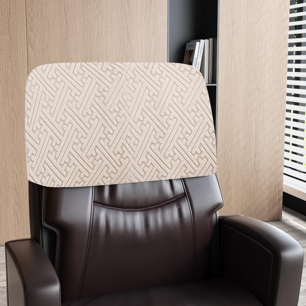 Dust-proof Chair Head Cover Stretchable Hand Washable Chair Back Protection Comfortable Thickened Elastic Chair Cover