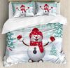 Snow Christmas Duvet Cover Set, Decorative 3 Piece Bedding Set With 2 Pillow Shams, Single King Queen Twin Size Bed Collection
