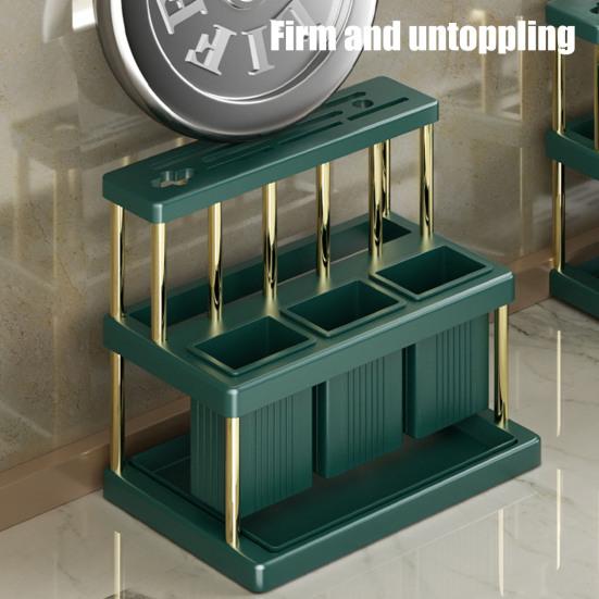 Storage Rack Kitchen Utensils Organizer Multiple Compartments Removable Chopsticks Spoons Kitchen Counter Shelf