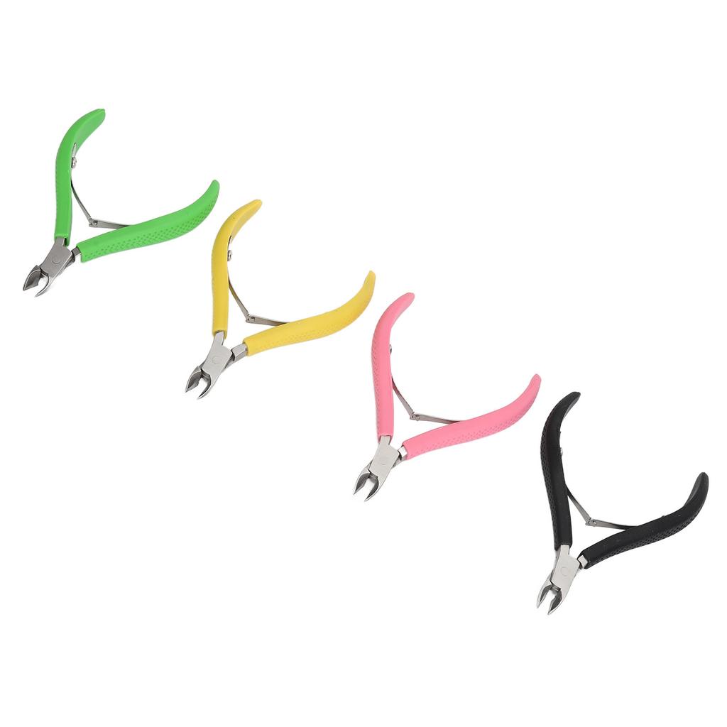 Кусачки для ногтей, триммер, нержавеющая сталь, 4 цвета, нескользящая силиконовая ручка, средство для удаления омертвевшей кожи