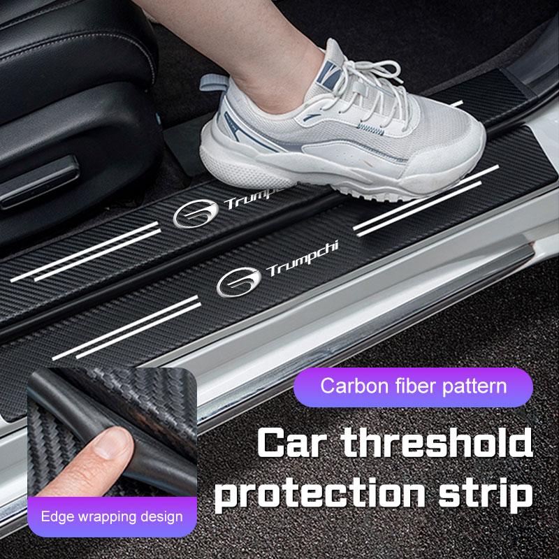 For Trumpchi GAC GS3 GS4 GS5 Coupe GA4 GS8 GM6 GM8 Car Threshold Strip Carbon Fiber Film Door Sill Stickers Auto Accessories