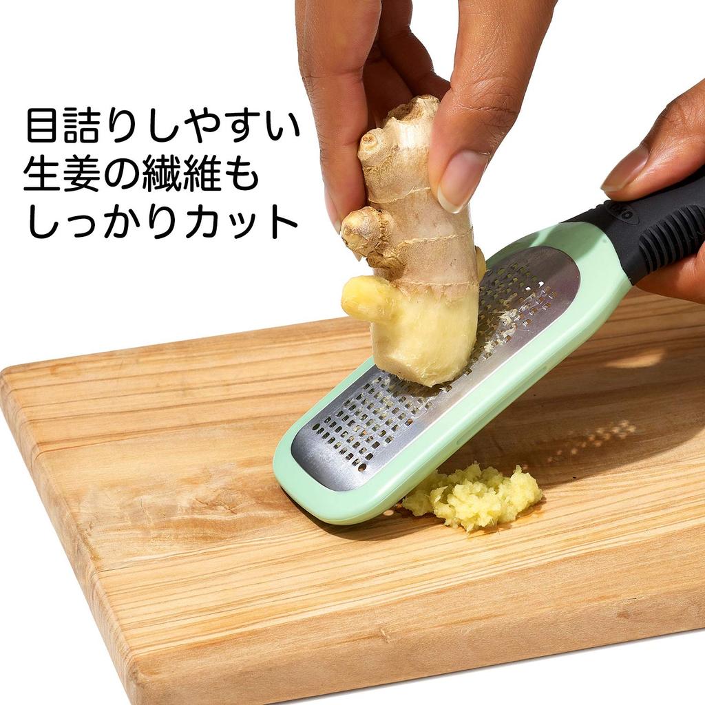OXO Grater Ginger Garlic Grater Dishwasher and Dryer Compatible Green Ginger Garlic &