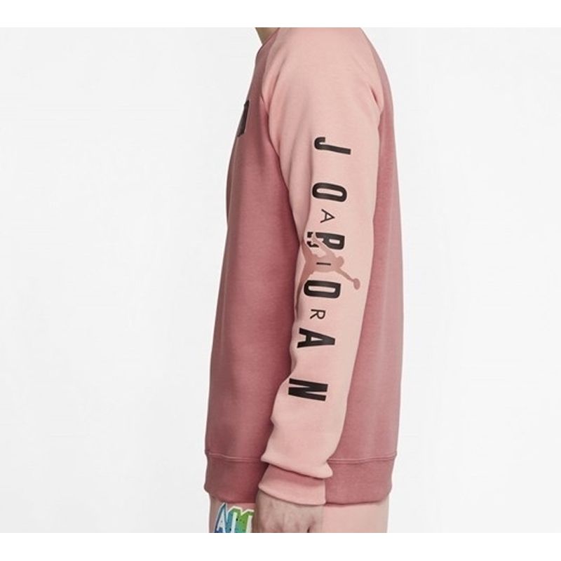 Air Jordan Sport DNA с вышитой нашивкой, вязаный свитшот на флисовой подкладке, мужские топы, кварц-розовый CT6304-689