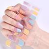24 шт., полуотверждаемые УФ-гелевые полоски для ногтей, полузапеченные гелевые накладки для ногтей, легко наносятся и удаляются, наклейки для ногтей с помощью пилочки для ногтей