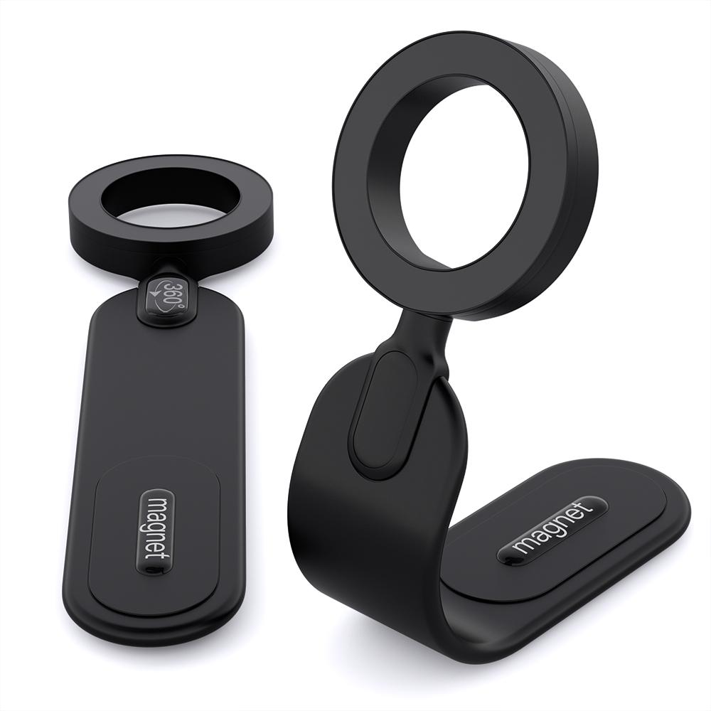 KEYSION Вращающийся на 360° магнитный автомобильный держатель для мобильного телефона, складная подставка для лобового стекла, приборной панели, центральной консоли, легкое крепление для автомобиля