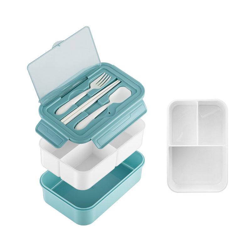 Бытовой ланч-бокс большой вместимости - Студенческий ланч-бокс с отделениями, Ланч-бокс для фруктов, Ланч-бокс с отделением для разогрева в микроволновой печи