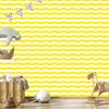 Yellow and white striped wallpaper, cream background for living room and bedroom 50x1000