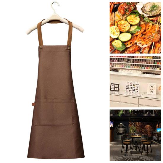 Профессиональный кухонный фартук для мужчин и женщин, водонепроницаемый пылезащитный регулируемый фартук для шеи, идеально подходит для кафе, салонов красоты, работы с ногтями