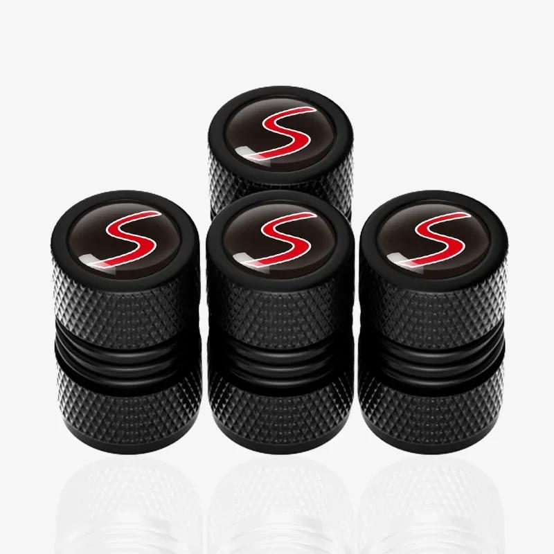 New 4Pcs Car Tire Wheel Valve Caps Tyre Rim Stem Covers For Mini Cooper S Logo JCW R53 R55 F54 F55 F56 F60 Accessories udp3