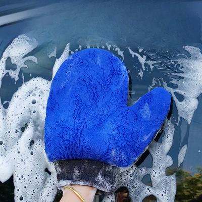 Двусторонние Утолщенные Супервпитывающие Перчатки для Мойки Автомобиля Коралловый Флис Мойка Автомобиля Лапы Медведя ПАВ