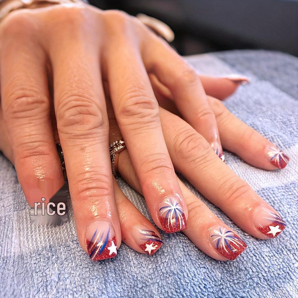 Съемные наклейки для нейл-арта в европейском и американском стиле - Простые, носибельные накладные ногти