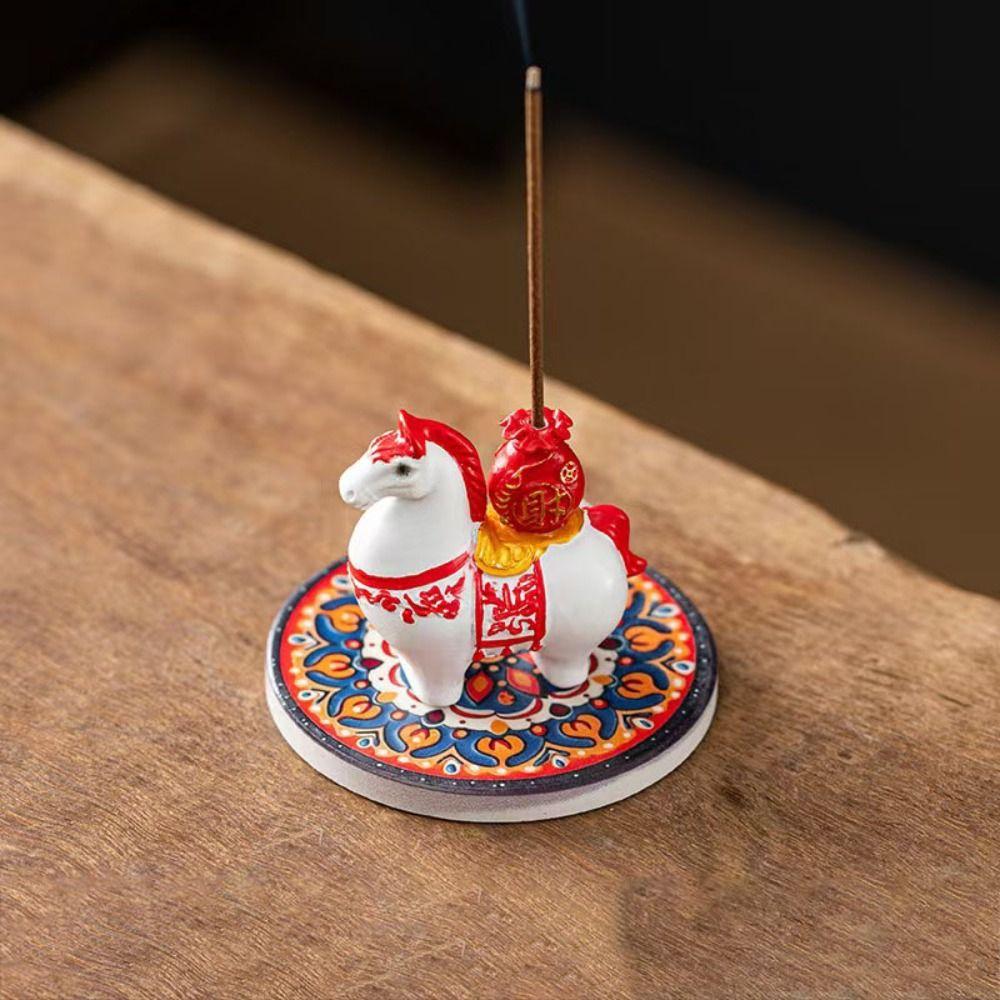 Подставка для благовоний в форме пони, Забавная подставка для благовоний, Мультяшный зодиакальный пони, Подставка для благовоний, Орнамент