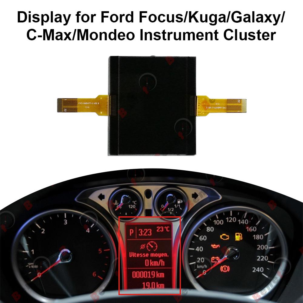 Display with two ribbons connector for Ford Focus Kuga Galaxy C-Max Mondeo Instrument Cluster