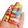 20 Pcs/Box 0.85g/1.75g /3.5g Sparkle Fishing Lures Hooks Head Jig Plume Heads Baits Fishing Tools