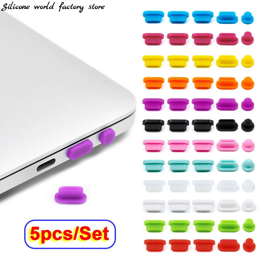 Silicone World 5 шт./комплект Силиконовые пылезащитные заглушки для Macbook Pro13 Pro15 2018 Bar A1989 A1990 USB-порты Пылезащитные заглушки