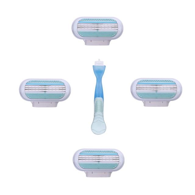 Stainless Steel 6-layer Razor Ladies Manual Hair Removal Shaving Blades Legs Body Bikini Shaving Machine