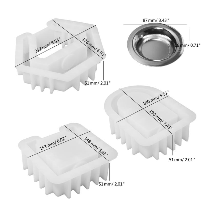 Candle Holder Mold, Irregular Shape Candlestick Molds for DIY Candle Holder Candlestick Christmas Gift Home Decor