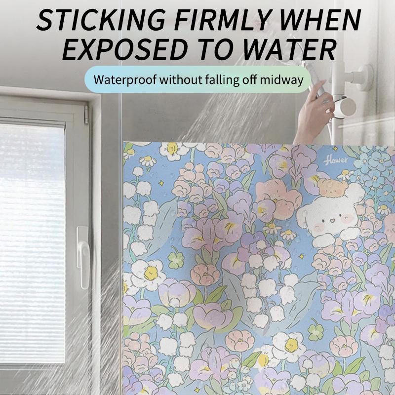 Пленка для конфиденциальности окон Матовая наклейка на стекло Декоративная пленка для обоев на окна Наклейки от посторонних взглядов для ванной комнаты, шкафа, кладовки