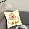Cute Cartoon Capybara Cushion Cover Pillowcase Ultra Soft Skin Friendly Fabric Cloud Like Comfort  Concealed Zipper
