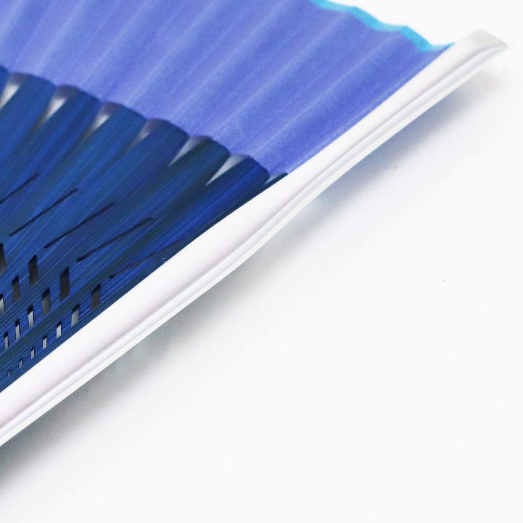 Fan Fan Set with 60 Aluminum Light Blue [Osaka Choseido] Fan, Men's, Fashionable, Business, Bag, Holder, Handkerchief, Rooms, Air,