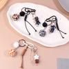 Creative Leopard Print Fur Ball Pin Keychain Knot Simple Braiding Rope Knot For Girls Bag Pendant Hanging Decoration