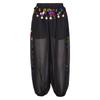 Ladies Belly Dance Costume Sequins Bloomers Side Split Design Semi See Through Loose Pants Performance Wear