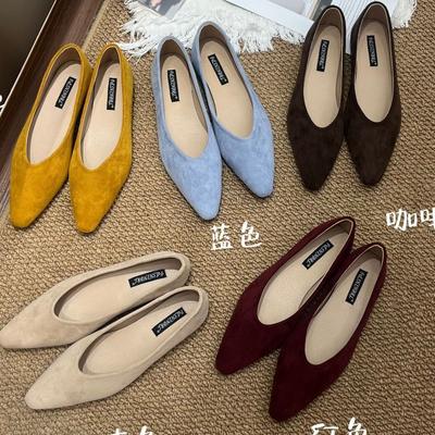 Корейская версия бабушкиных туфель на мягкой подошве с мягким верхом, однопедальные туфли на плоской подошве, маленькие одинарные туфли зеленого цвета для юбки