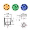 4 PCS ABS Flow Limiter Plastic Copper Shell Flow Reducer Limiter Set  For Shower Faucets