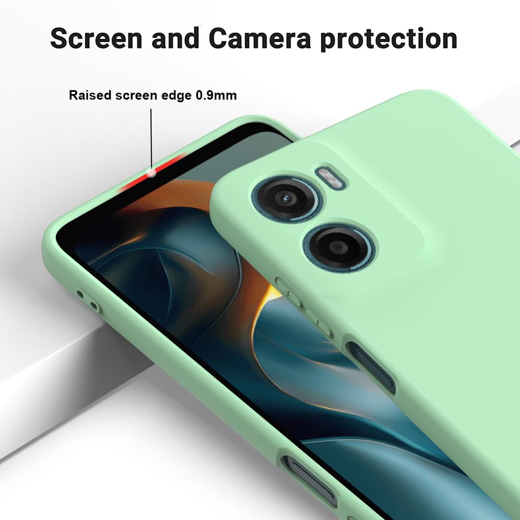 Чехол для Motorola Moto E15 4G/Motorola Moto G05 4G, жидкий силикон, задняя крышка телефона с ремешком для руки