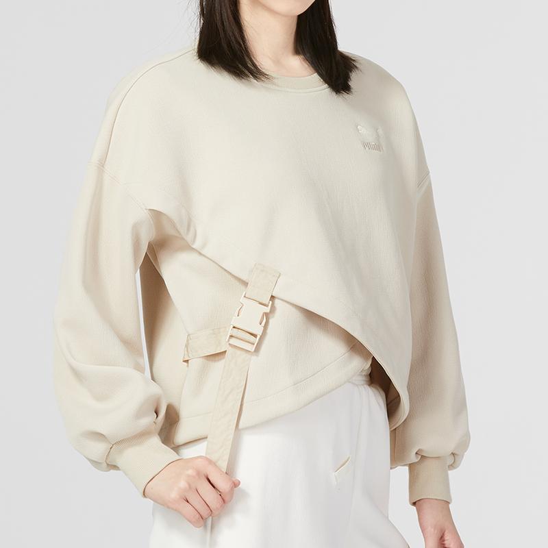 Puma Cny National Style Новогодняя серия Bz Zaozhi Толстовка с капюшоном Однотонная толстовка с круглым вырезом Женские толстовки с капюшоном Хаки 539590-88
