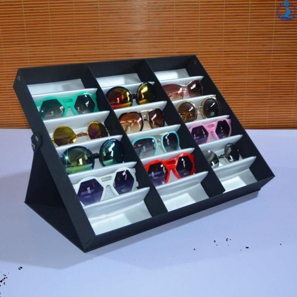 18-сеточная коробка для хранения солнцезащитных очков, витрина для очков, органайзер для очков, подставка для очков
