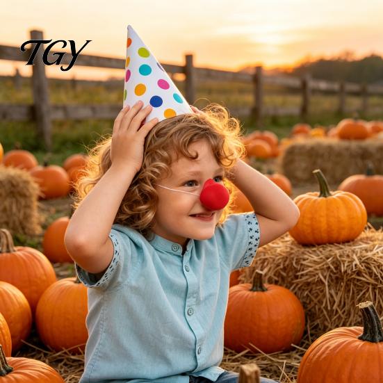 Clown Nose Prop Red Nose, Soft Fake for Adults Halloween Party Supplies Kids, Cosplay Costume Accessories, Masquerade Parent Child Game Props