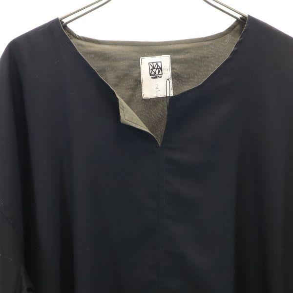 Неиспользованный VAST222 20ss С коротким рукавом Многослойный Вырез Скиппер 2 черных Мужской Б/у