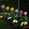 1 Pcs Solar LED Light Outdoor Waterproof MultiColor Solar Flower Tulip Light Bulb for Home Garden Yard Lawn Landscape Night Lamp
