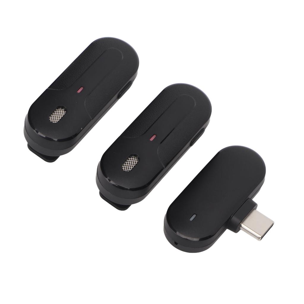 2.4G беспроводной петличный микрофон с шумоподавлением 1 из 2 Type C мини беспроводной петличный микрофон с клипсой