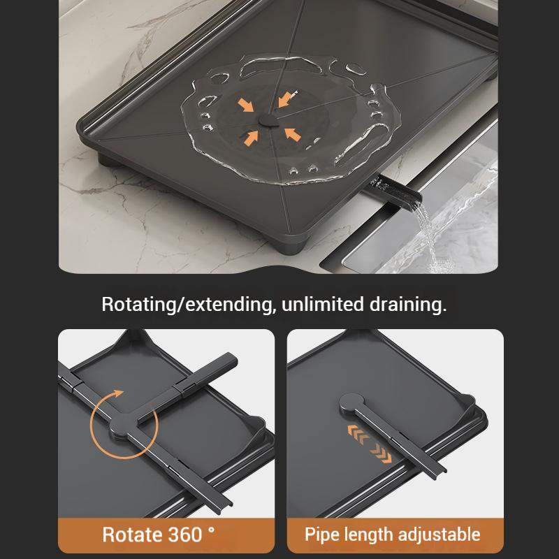 Стеллаж для сушки посуды из нержавеющей стали, регулируемый органайзер для кухонных тарелок с сушилкой для раковины, органайзер для хранения сливных пластин