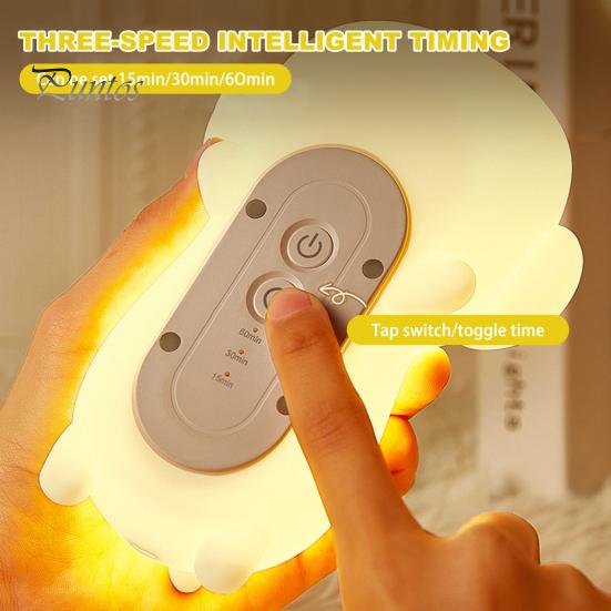 Силиконовый ночник с таймером автоматического выключения. Милый дизайн в виде щенка. Защита глаз без мерцания. Сенсорное управление. Светодиодный прикроватный светильник.