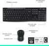 Logitech Беспроводной набор мышь и клавиатура MK270 Клавиатура для ноутбука Беспроводная Офисная Полноразмерная с 2.4G приемником