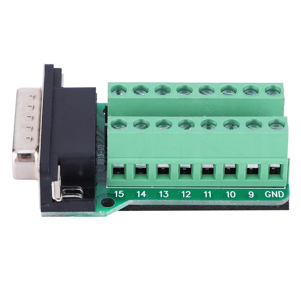 2Pcs DB15 G2 00 DB15 to Terminal Block Board Male Connector Riveting Tooth Type