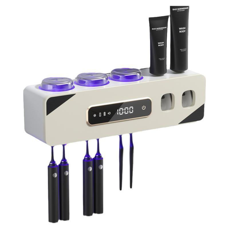 Wall-Mounted UV Sterilizing Electric Toothbrush Holder and Dryer