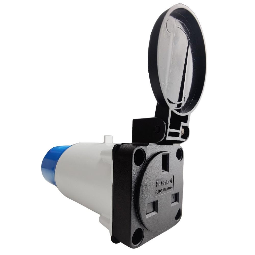 Marlanvil Camping Adapter Cee Plug 16A To 13A 250V Socket British Standard Ip44 Adapter 8568