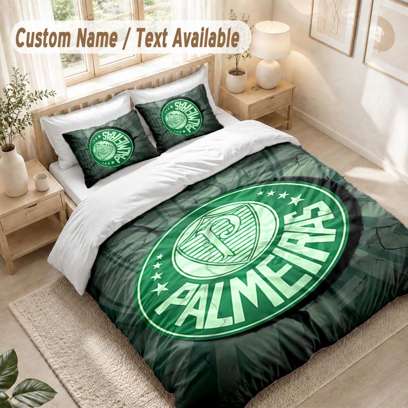 Palmeiras Bedding Set, 1 Duvet Cover & 2 Pillowcases Soft Comfortable Bedroom Home Textile Decor