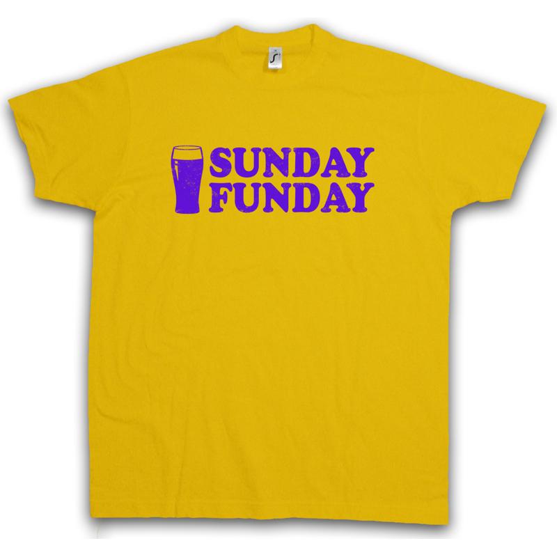 Sunday Funday T Shirt Weekend Joke Nerd Hipster Indie Fun Disco Beer Alcohol